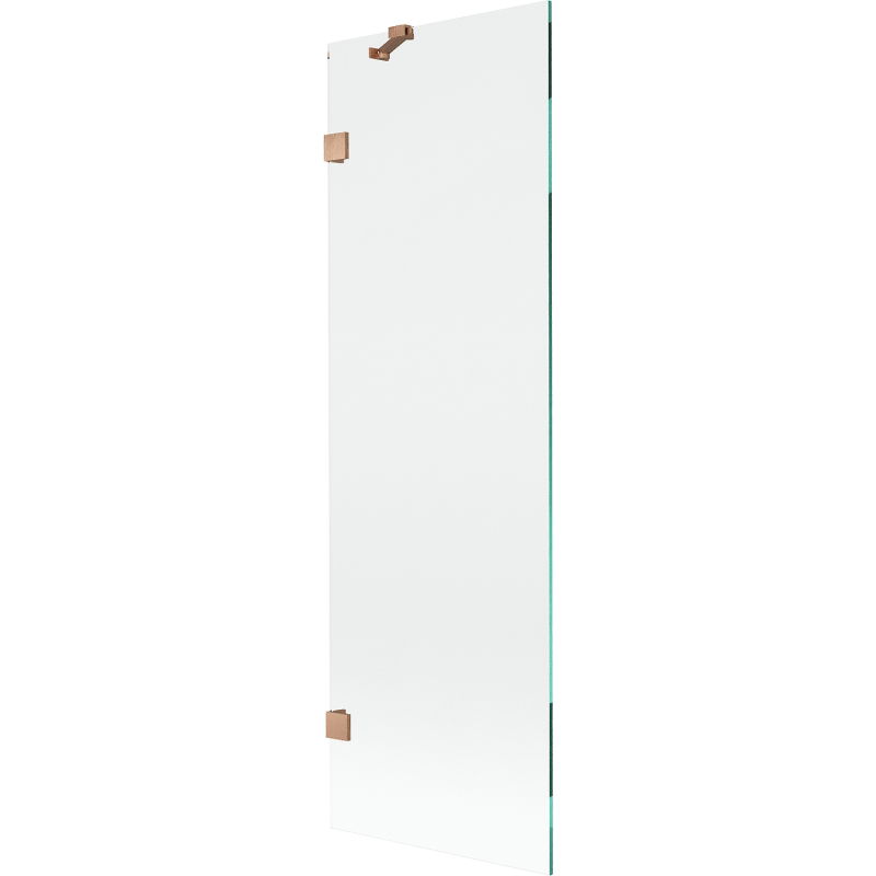 Mexen Lunar sprchová zástena 1-krídlová 60 x 150 cm, transparentná, brúsená meď - 897-060-000-65-00