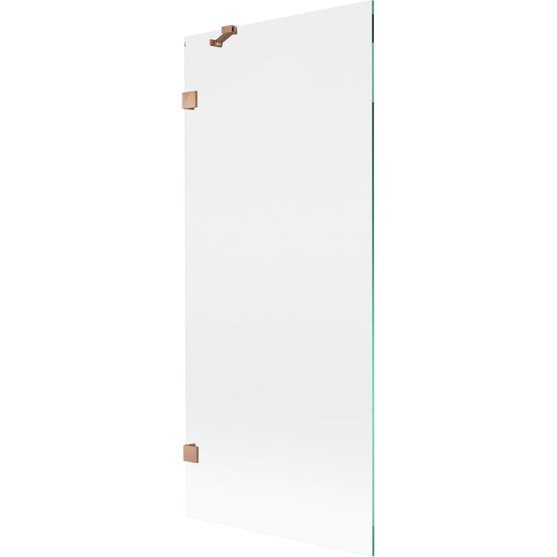 Mexen Lunar sprchová zástenia 1-krídlová 80 x 150 cm, transparentná, brúsená meď - 897-080-000-65-00