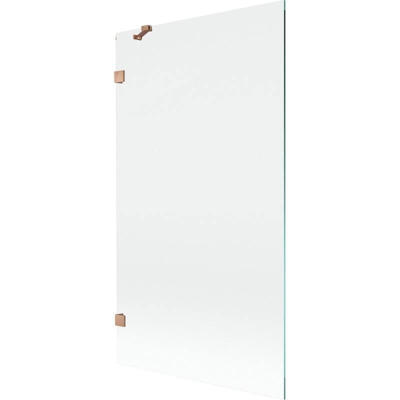 Mexen Lunar vaňová zástenka 1-krídlová 100 x 150 cm, transparentná, kartáčovaná meď - 897-100-000-65-00