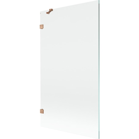Mexen Lunar vaňová zástenka 1-krídlová 100 x 150 cm, transparentná, kartáčovaná meď - 897-100-000-65-00