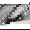 Mexen Lunar L sprchové dvere výklopné ľavé 145 cm, transparentné, zlaté kartáčované - 834SL-145-050-55-00-L
