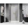 Mexen Lunar L sprchové dvere otváracie ľavé 155 cm, transparentné, zlaté kartáčované - 834SL-155-050-55-00-L