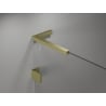 Mexen Lunar L sprchové dvere otváracie ľavé 155 cm, transparentné, zlaté kartáčované - 834SL-155-050-55-00-L