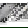 Mexen Lunar sprchové dvere pravé 140 cm, priehľadné, biele - 834S-140-050-20-00-P