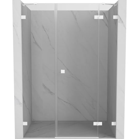 Mexen Lunar sprchové dvere otváracie pravé 155 cm, transparentné, biele - 834S-155-050-20-00-P