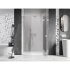Mexen Lunar sprchové dvere otváracie pravé 155 cm, transparentné, biele - 834S-155-050-20-00-P
