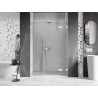Mexen Lunar sprchové dvere otváracie pravé 155 cm, transparentné, biele - 834S-155-050-20-00-P