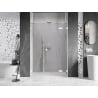 Mexen Lunar sprchové dvere otváracie pravé 155 cm, transparentné, biele - 834S-155-050-20-00-P