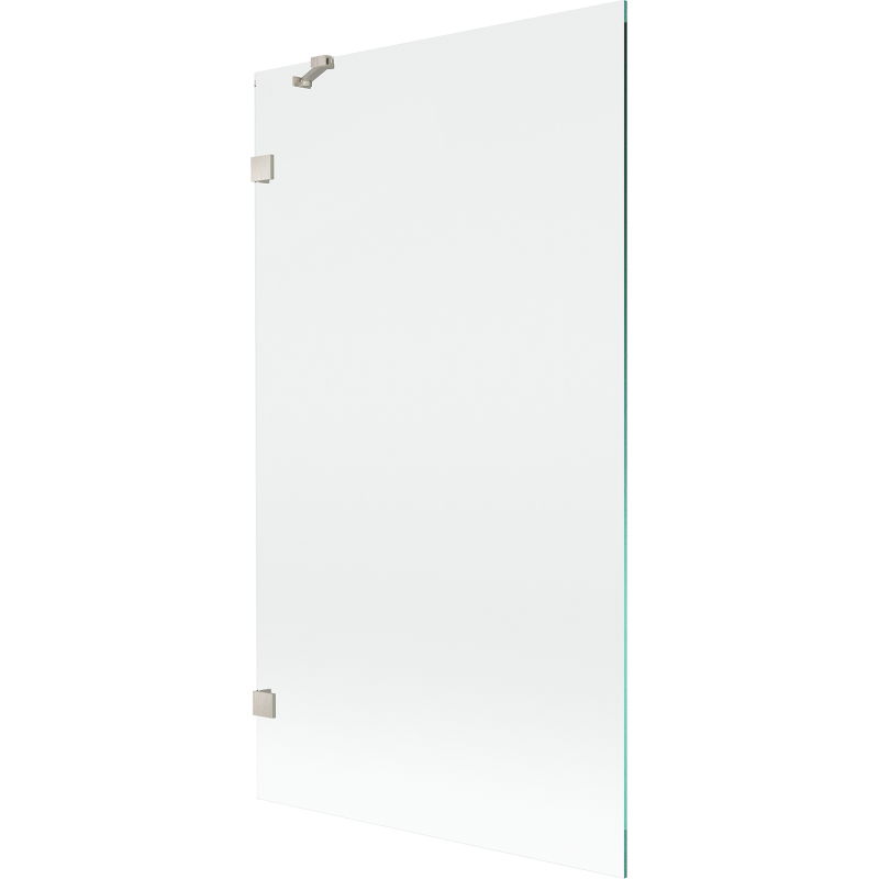 Mexen Lunar vaňová zástena 1-krídlová 100 x 150 cm, transparentná, brúsený nikel - 897-100-000-97-00