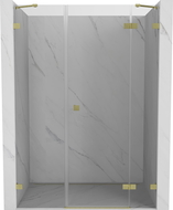 Mexen Lunar sprchové dvere otočné pravé 120 cm, transparentné, zlaté brúsené - 834S-120-050-55-00-P