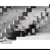 Mexen Lunar L sprchové dvere výklopné ľavé 135 cm, transparentné, brúsená meď - 834SL-135-050-65-00-L