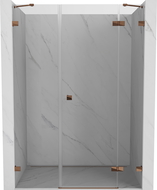 Mexen Lunar sprchové dvere s pravým otváraním 150 cm, transparentné, ružové zlato - 834S-150-050-60-00-P