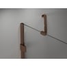 Mexen Lunar sprchové dvere pravé 155 cm, transparentné, ružové zlato - 834S-155-050-60-00-P