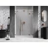 Mexen Lunar sprchové dvere otočné pravé 155 cm, transparentné, ružové zlato - 834S-155-050-60-00-P