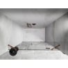 Mexen Lunar sprchové dvere otočné pravé 155 cm, transparentné, ružové zlato - 834S-155-050-60-00-P