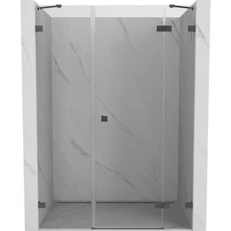 Mexen Lunar sprchové dvere sklopné pravé 135 cm, transparentné, brúsená šedá pištoľ - 834S-135-050-66-00-P