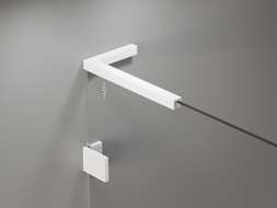 Mexen Lunar L vaňová zástena 1-krídlová 50 x 150 cm, transparentná, biela - 897L-050-000-20-00