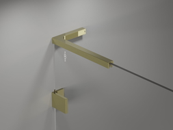 Mexen Lunar L vaňový paraván 1-krídlový 50 x 150 cm, transparentný, zlatý - 897L-050-000-50-00