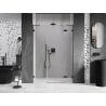 Mexen Lunar sprchové dvere otvárateľné pravé 130 cm, transparentné, čierne - 834S-130-050-70-00-P
