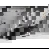 Mexen Lunar sprchové dvere výklopné pravé 140 cm, transparentné, čierne - 834S-140-050-70-00-P