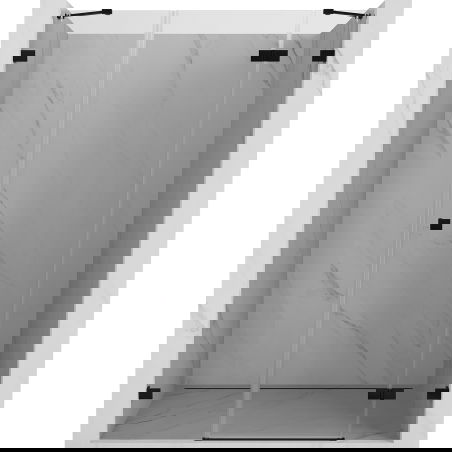 Mexen Lunar sprchové dvere otváracie pravé 155 cm, priehľadné, čierne - 834S-155-050-70-00-P