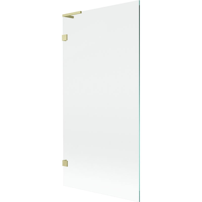 Mexen Lunar L sprchová zástena s pivovým sklem 90 x 150 cm, priehľadná, zlatá kartáčovaná - 897L-090-000-55-00