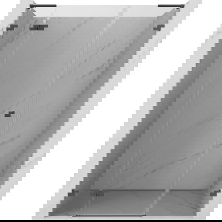 Mexen Lunar L sprchové dvere otočné ľavé 150 cm, transparentné, gun gray brúsený - 834SL-150-050-66-00-L