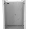 Mexen Lunar L sprchové dvere otočné ľavé 150 cm, transparentné, brúsená sivá puška - 834SL-150-050-66-00-L