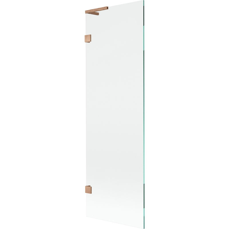 Mexen Lunar L vaňová zástena jednokrídlová 60 x 150 cm, transparentná, brúsená meď - 897L-060-000-65-00