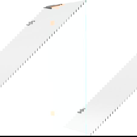 Mexen Lunar L paravan na vaňu 1-krídlový 60 x 150 cm, transparentný, brúsená meď - 897L-060-000-65-00