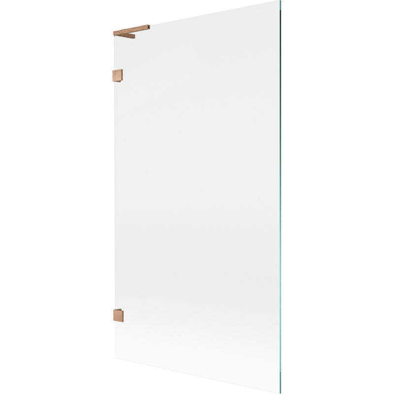 Mexen Lunar L vaňová zástena 1-krídlová 100 x 150 cm, transparentná, brúsená meď - 897L-100-000-65-00