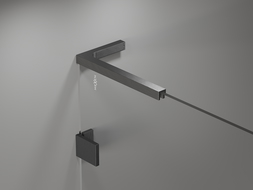 Mexen Lunar L vaňová zástenová jednovrstvová 70 x 150 cm, transparentná, brúsená sivočierna - 897L-070-000-66-00