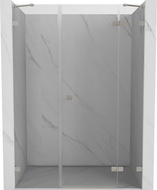 Mexen Lunar sprchové dvere otočné pravé 140 cm, transparentné, brúsený nikel - 834S-140-050-97-00-P