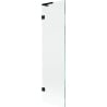 Mexen Lunar L, jednostranná vaňová zástena 50 x 150 cm, priehľadná, čierna - 897L-050-000-70-00