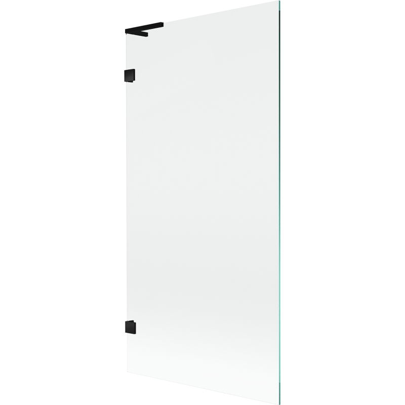 Mexen Lunar L vaňová zástena 1-krídlová 90 x 150 cm, transparentná, čierna - 897L-090-000-70-00