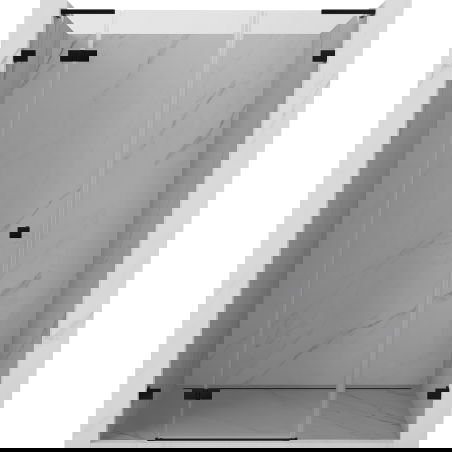 Mexen Lunar L sprchové dvere výklopné ľavé 130 cm, transparentné, čierne - 834SL-130-050-70-00-L