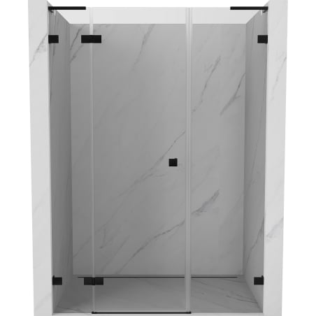 Mexen Lunar L sprchové dvere výklopné ľavé 140 cm, transparentné, čierne - 834SL-140-050-70-00-L