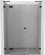 Mexen Lunar L sprchové dvere výklopné ľavé 140 cm, transparentné, čierne - 834SL-140-050-70-00-L