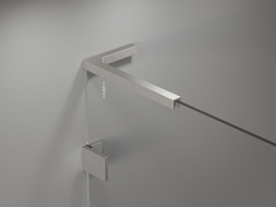 Mexen Lunar L vaňová zástena 1-krídlová 80 x 150 cm, transparentná, brúsený nikel - 897L-080-000-97-00