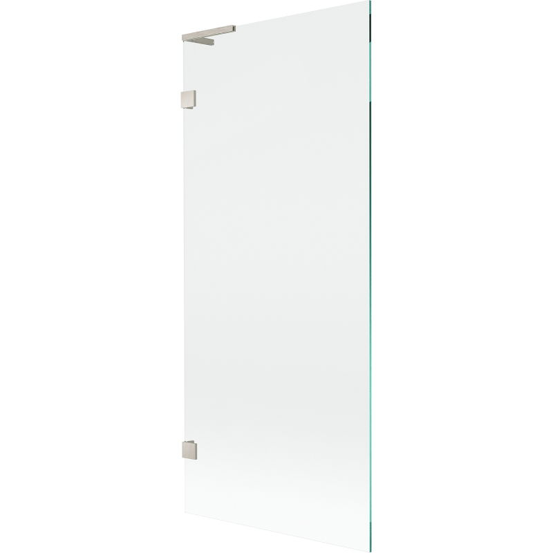 Mexen Lunar L vaňová zástená sprcha 1-krídlová 80 x 150 cm, priehľadná, brúsený nikel - 897L-080-000-97-00