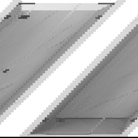 Mexen Lunar L sprchové dvere výklopné ľavé 120 cm, transparentné, gun metal - 834SL-120-050-95-00-L