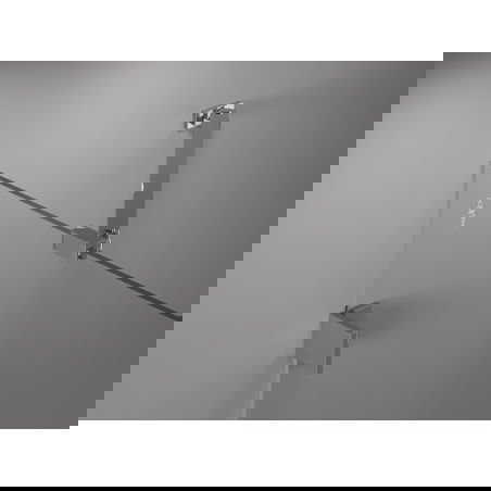 Mexen Lunar dvojkrídlová vaňová zástenka ľavá 80 x 150 cm, transparentná, chróm - 897-080-100-01-00-L