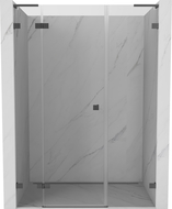 Mexen Lunar L sprchové dvere výklopné ľavé 155 cm, transparentné, gun metal - 834SL-155-050-95-00-L