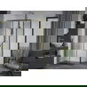 Mexen Apia sprchová kabína, posuvné dvere 135 x 80 cm, transparentnéné, zlatá - 840-135-080-50-00