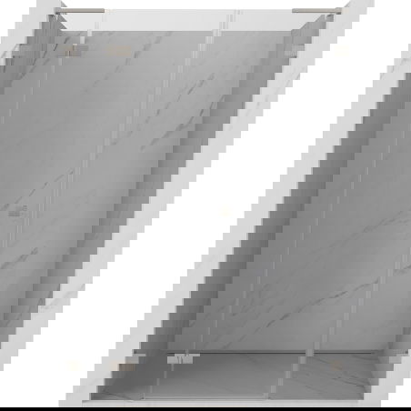 Mexen Lunar L sprchové dvere otváracie ľavé 125 cm, transparentné, brúsený nikel - 834SL-125-050-97-00-L
