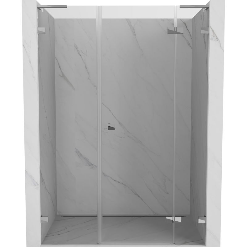 Mexen Lunar L sprchové dvere výklopné pravé 135 cm, priehľadné, chróm - 834SL-135-050-01-00-P