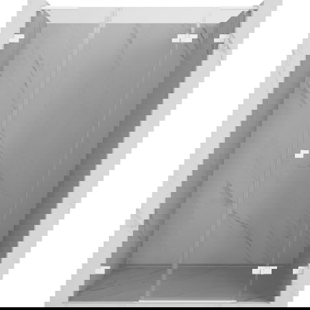Mexen Lunar L sprchové dvere otočné pravé 155 cm, priehľadné, biele - 834SL-155-050-20-00-P