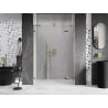 Mexen Lunar L sprchové dvere otváracie pravé 130 cm, transparentné, zlaté - 834SL-130-050-50-00-P