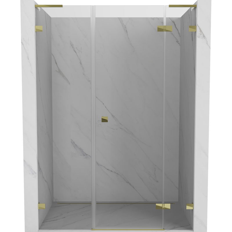 Mexen Lunar L sprchové dvere otváravé pravé 135 cm, transparentné, zlaté - 834SL-135-050-50-00-P