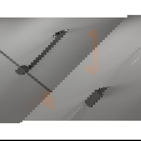 Mexen Lunar 2-krídlový vaňový paraván, ľavý 110 x 150 cm, transparentný, ružové zlato - 897-110-100-60-00-L